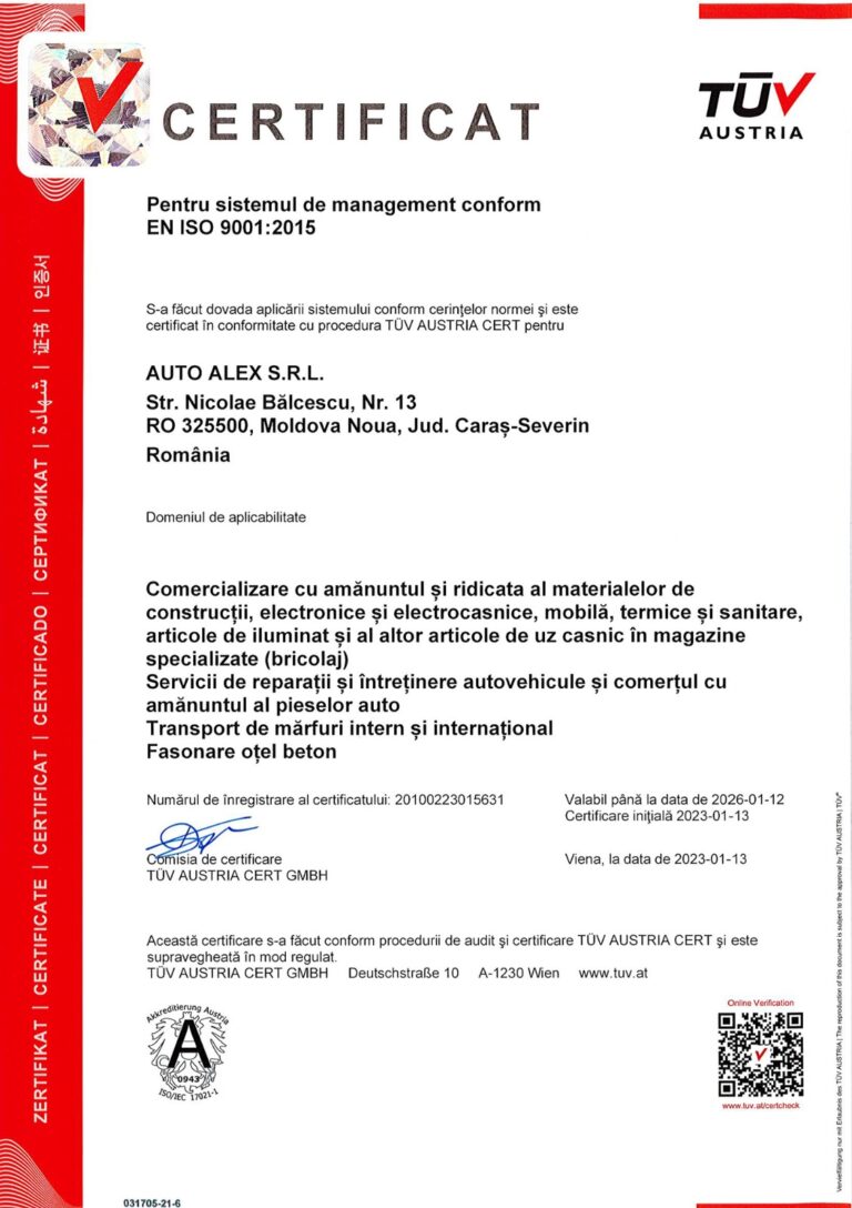 Certificat ISO